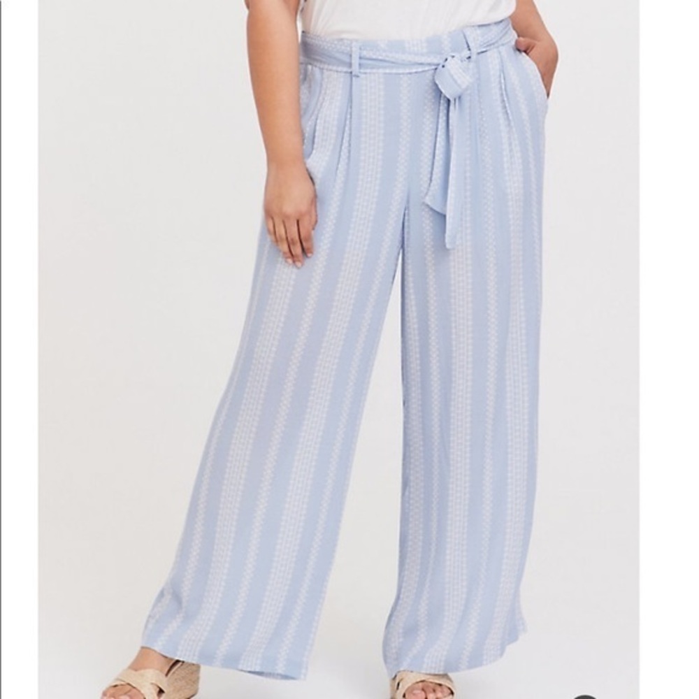 torrid Geo gauze stripe wide leg pants, Sz. 0X